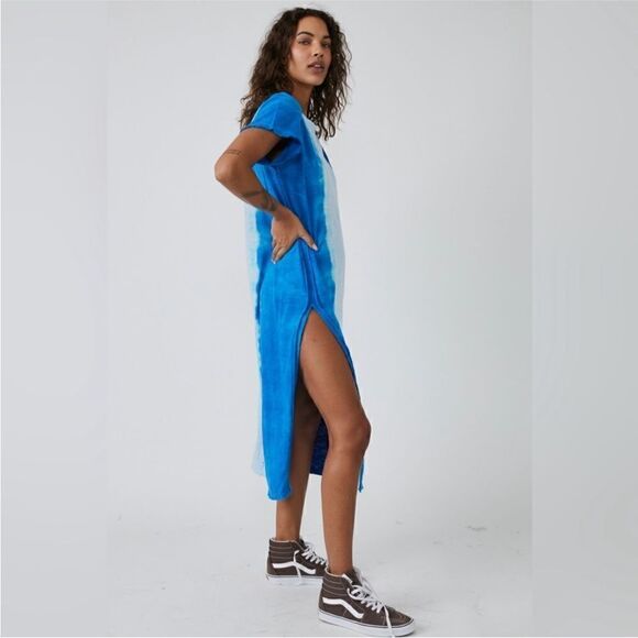 NWT Free People Ice Cream Sundae Maxi in Dream Blue Combo - Picture 5 of 11